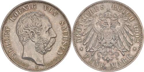 Sachsen mark 1902 - sachsen:5,