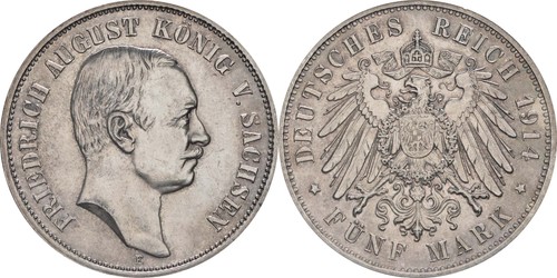 Sachsen mark 1914 - sachsen:5,