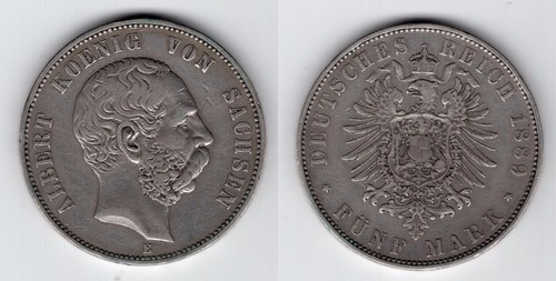 Sachsen mark 1889 e - ,