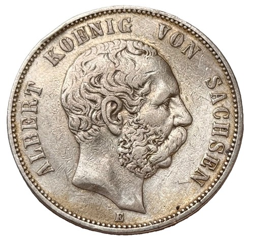 Sachsen mark 1875 albert - 5, e