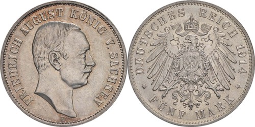Sachsen mark 1914 - sachsen:5,